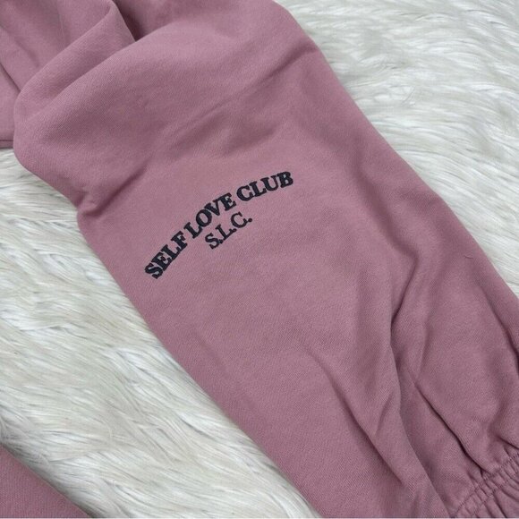 Mayfair NWT Purple S.L.C Self Love Club Athleisure Jogger Sweatpants M-L/W29/L30 - Picture 4 of 11